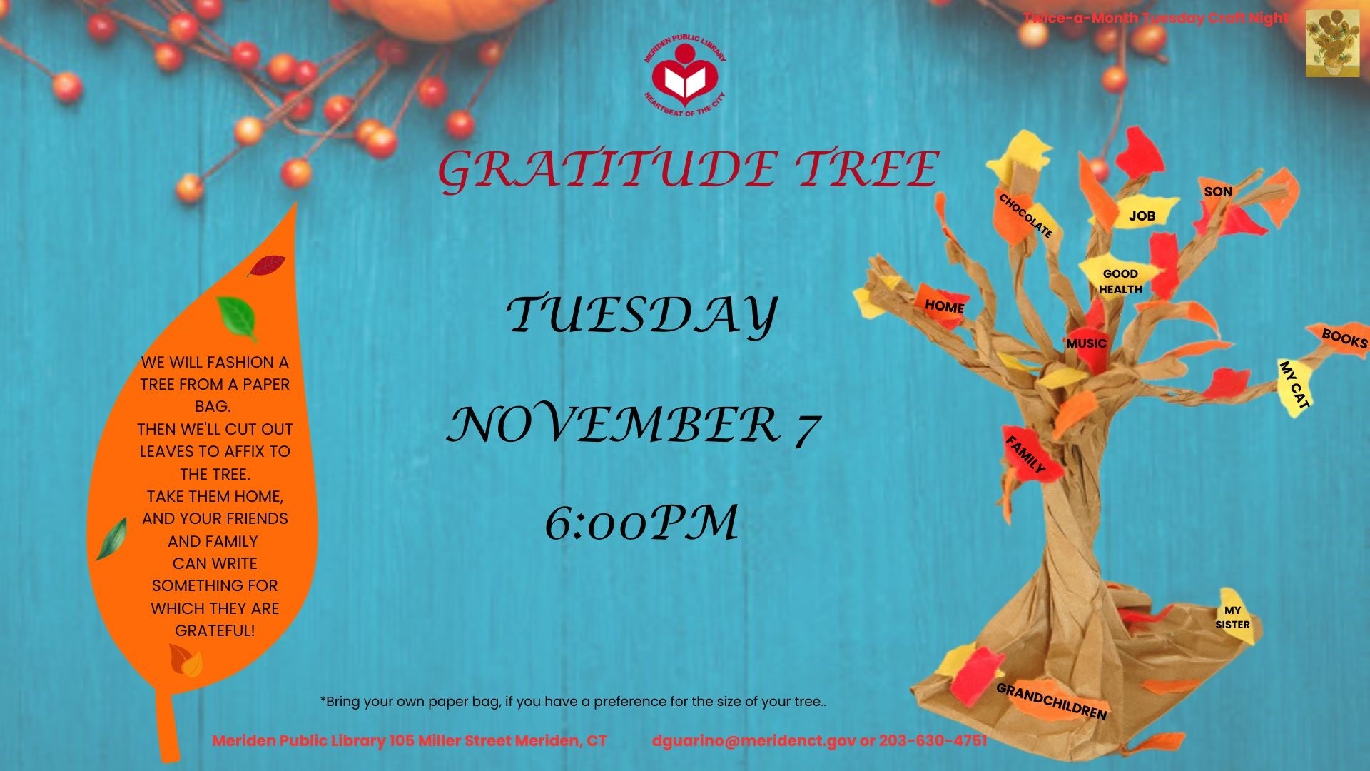 twice-a-month-craft-night-gratitude-tree-meriden-public-library